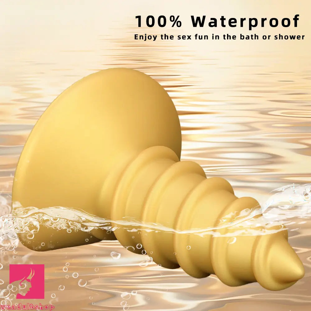 9.05in 11.22in Gold Silicone Screw Giant Cock Anal Plug Thick Fisting Dildo