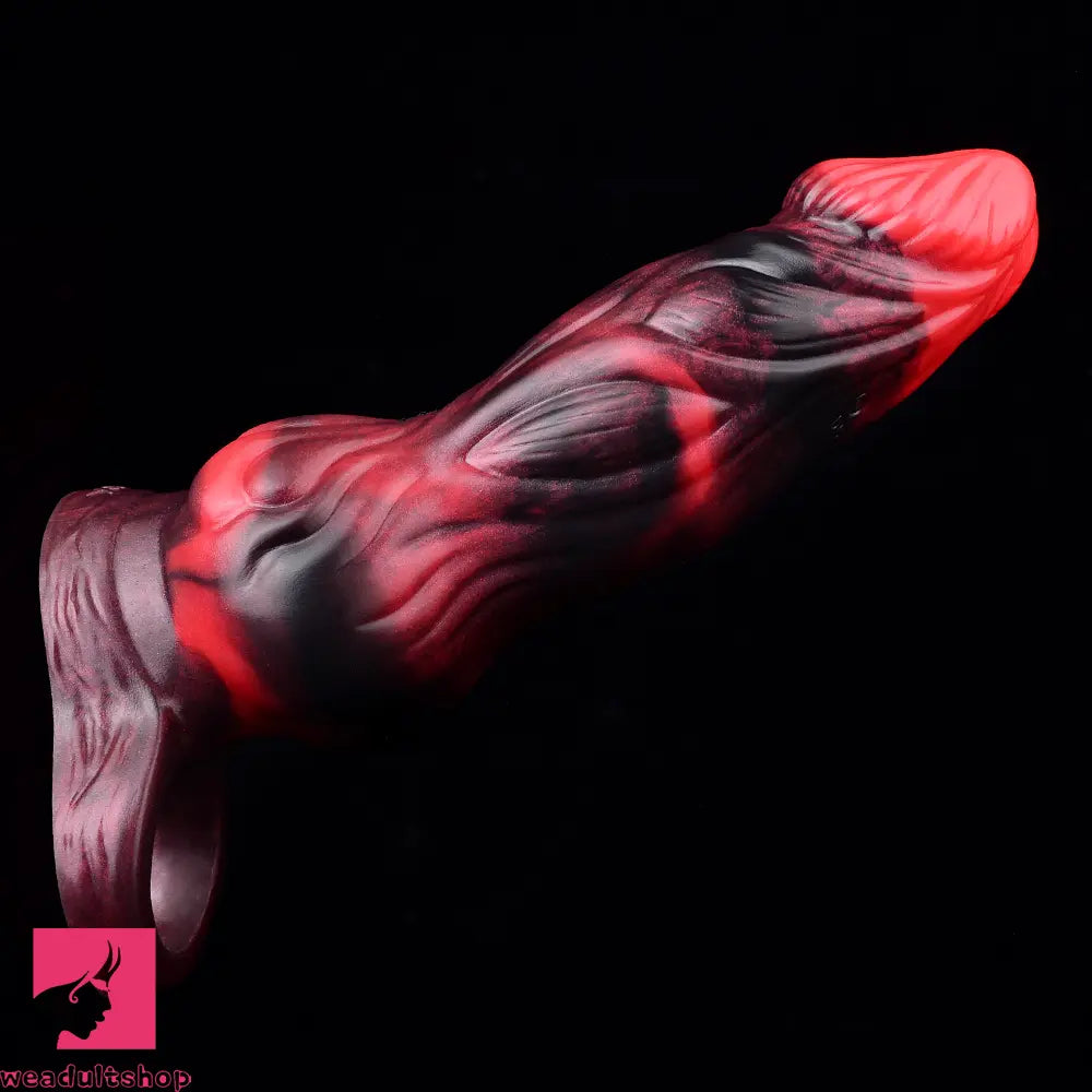 5.91in 7.17in Silicone Cock Sleeve Soft Vibrating Hollow Fantasy Penis Dildo