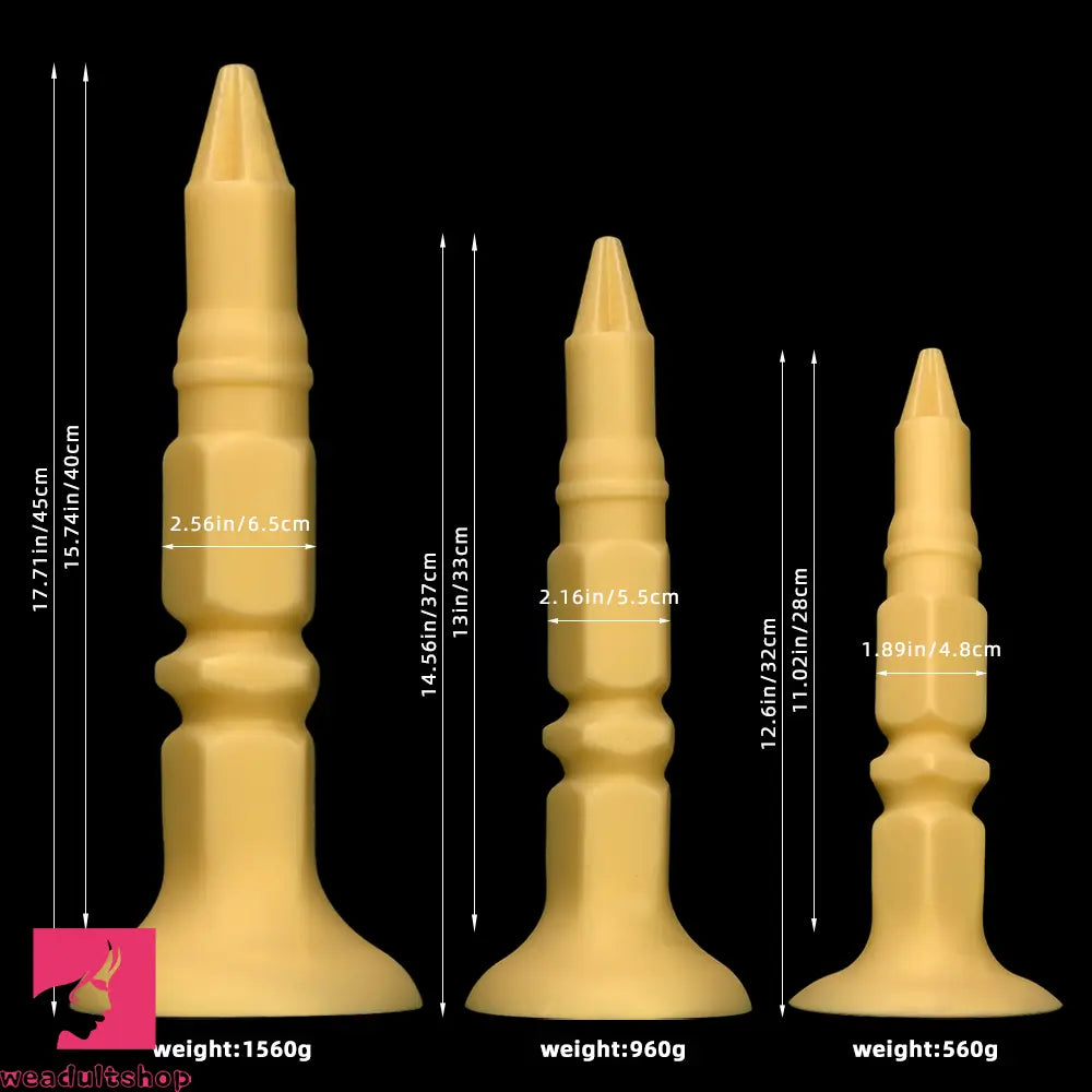 12.6in 14.56in 17.71in Pointed Tip Huge Long Silicone Soft Butt Plug Cock Dildo