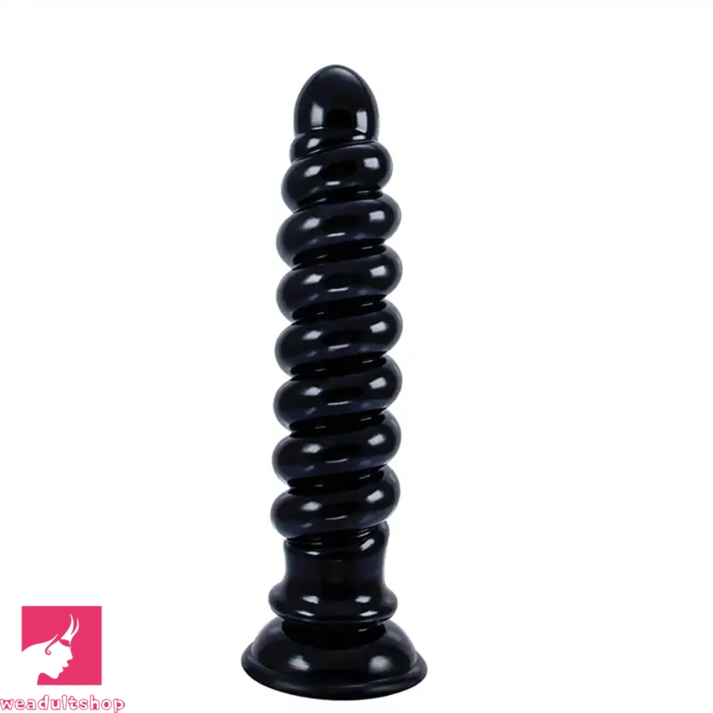 9in Anal Dildo With Thread Twists Flexible Spiral Anal Plug Clit Dilator