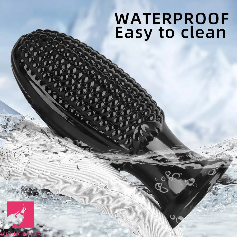 5.9in 6.7in 8.07in Black PVC Thread Granules Corn Dildo For Anal Cock