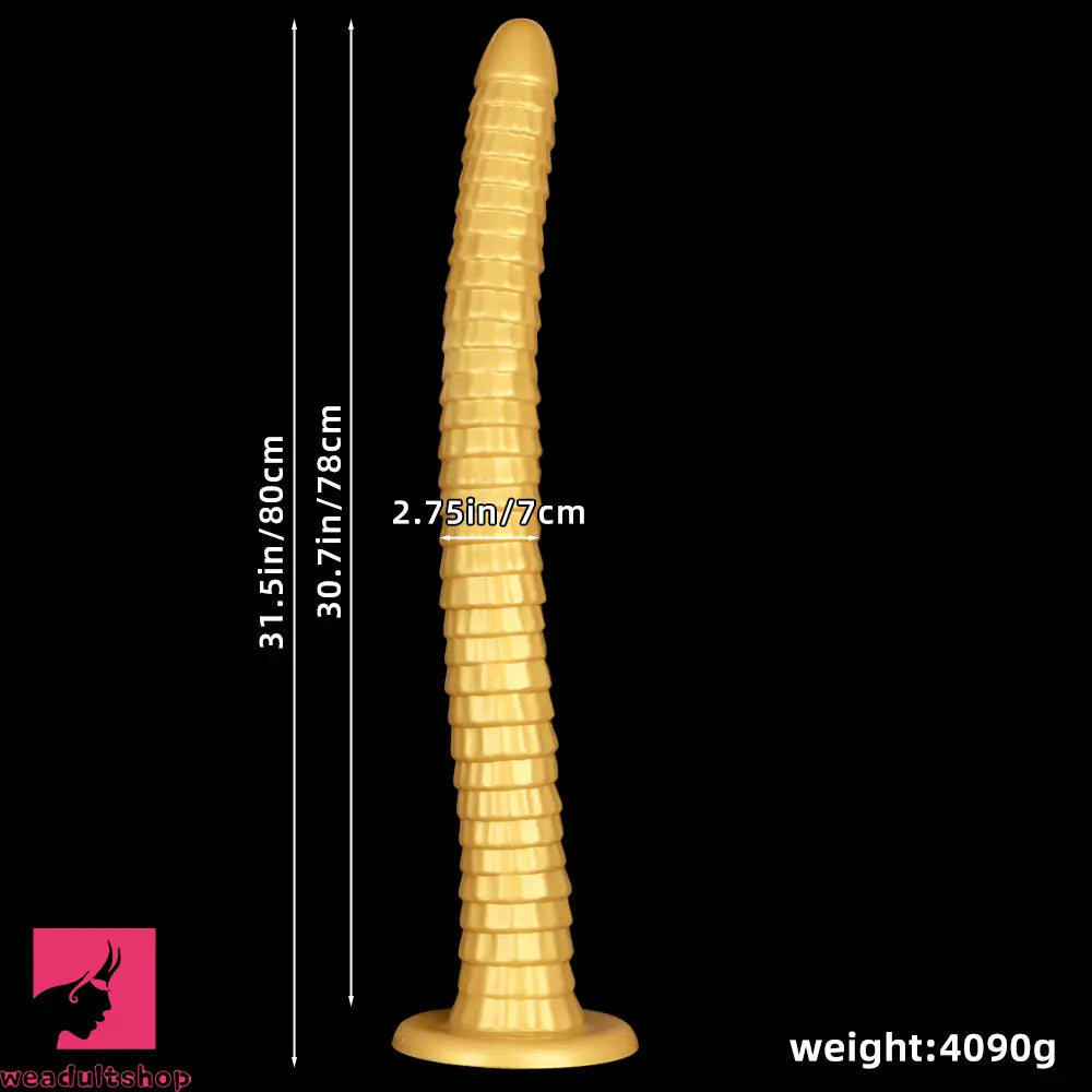 31.5in Golden Silicone Soft Huge Long Masturbator For Women Cock Dildo