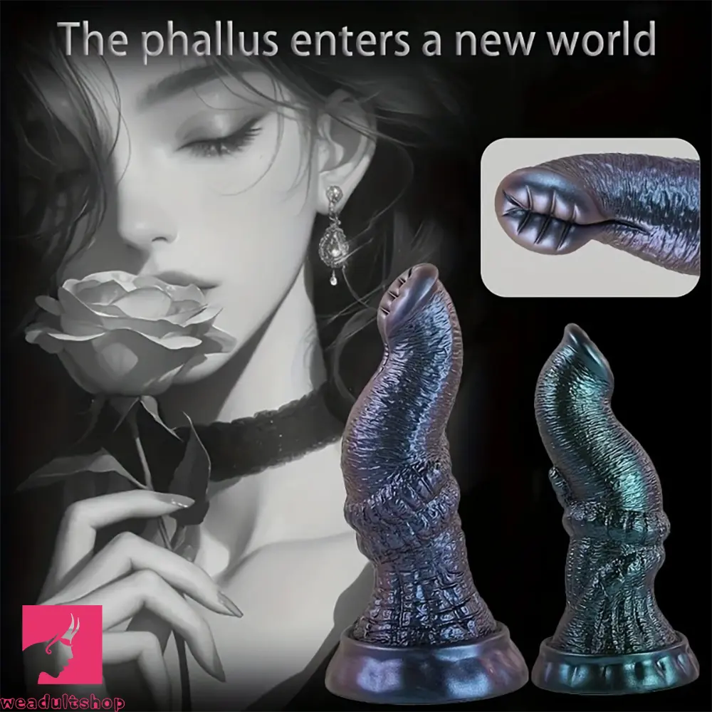 5.91in 7.4in Exotic Silicone Elephant Trunk Insertion Female Orgasm Dildo