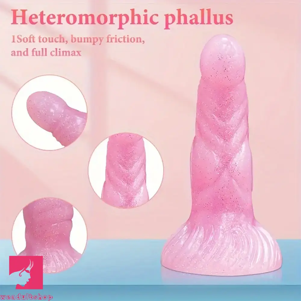 7.28in Confetti Silicone Soft G Spot Anal Dildo For Anal Sex Using Love