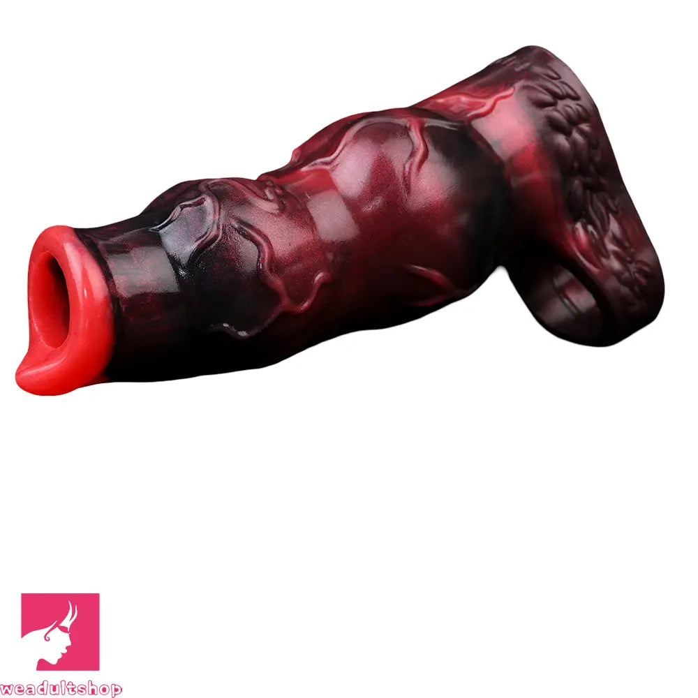 5.04in 5.91in 6.69in Knot Fantasy Odd Soft Dildo Sleeve Penis Extender