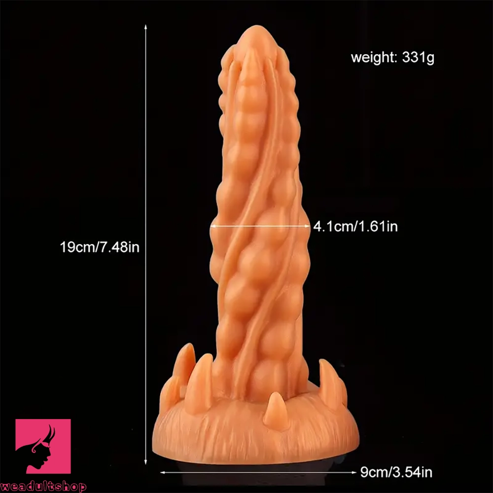 7.48in Silicone Butt Plug Monster Cock Dildo With Suction Cup For Beginner