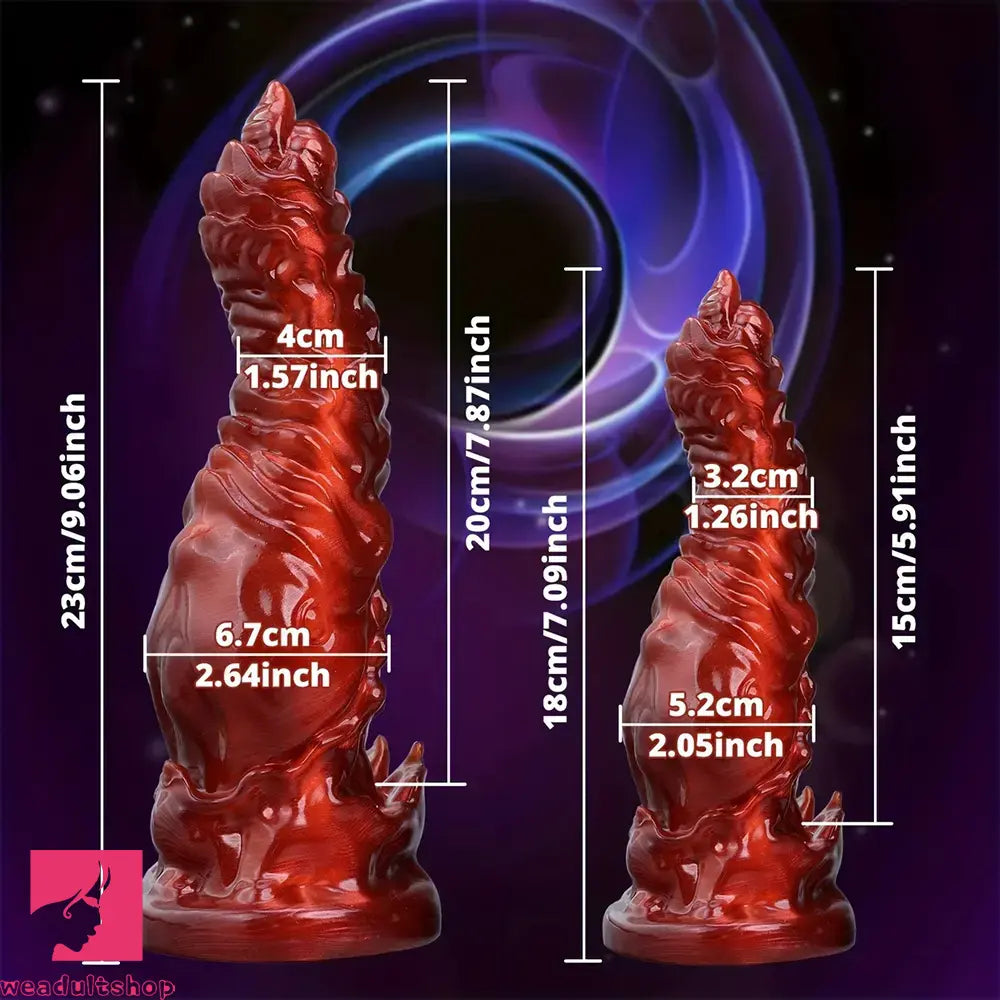 7.09in 9.06in O-ring Flexible Touch Simulation Monster Silicone Soft Dildo