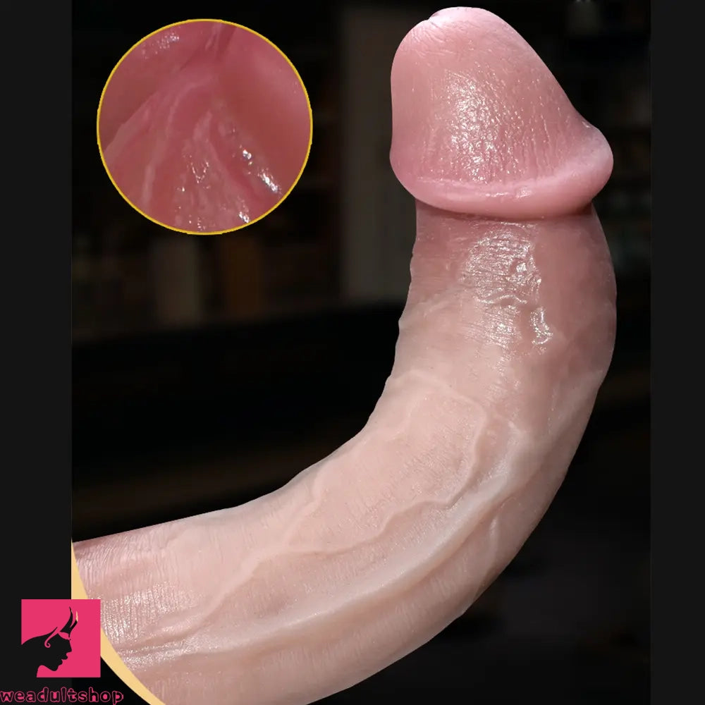 8.46in Skin Feel Silicone Soft Super Realistic Dildo Stimulate Vagina Sex Toy