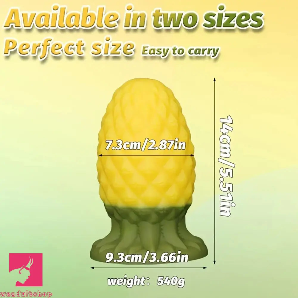 3.93in 5.51in Thick Pineapple Silicone Anal Plug Dildo For Anal Stimulation