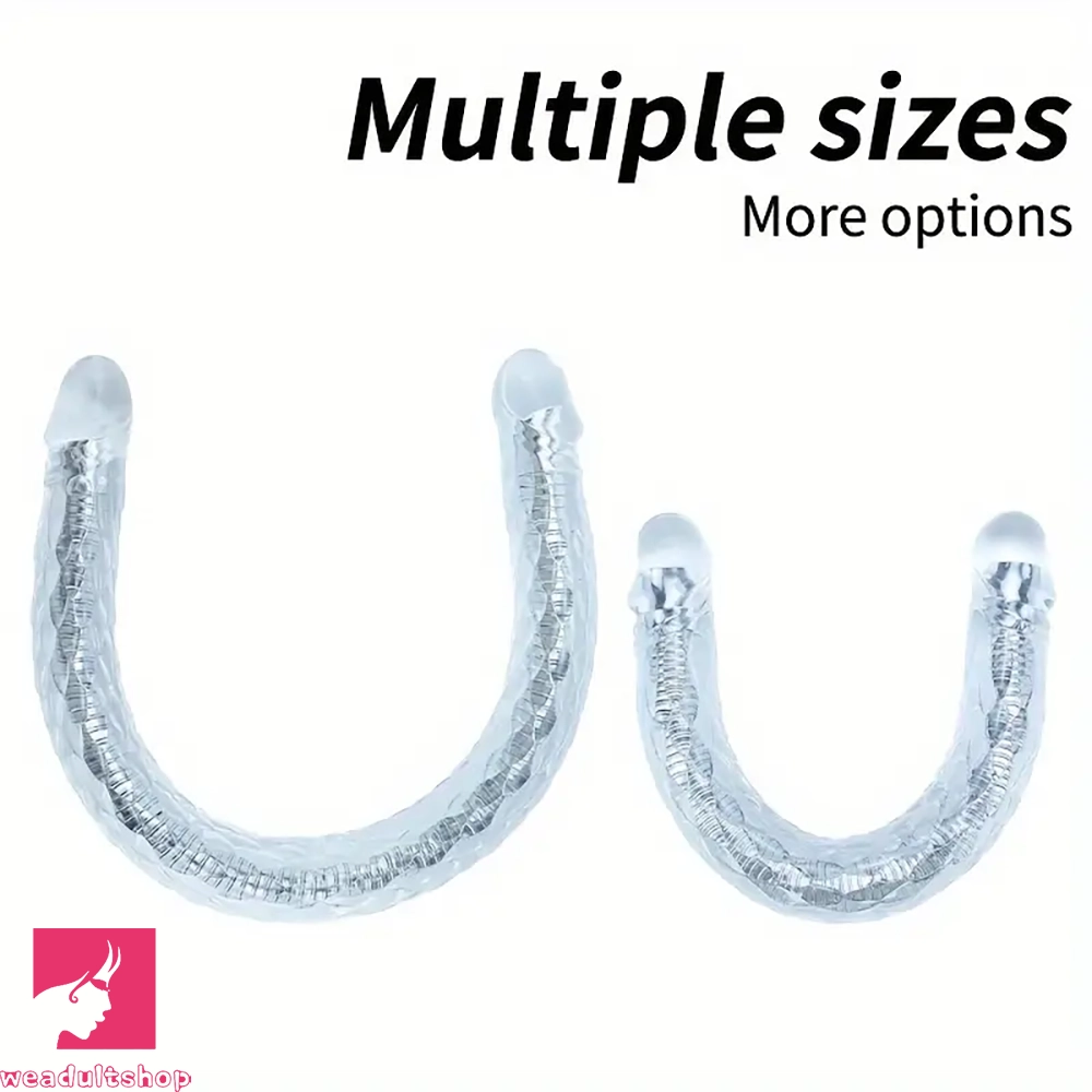 15.5in 22.7in Flexible Double-Headed Long Dildo Manual Pleasure Cock Toy