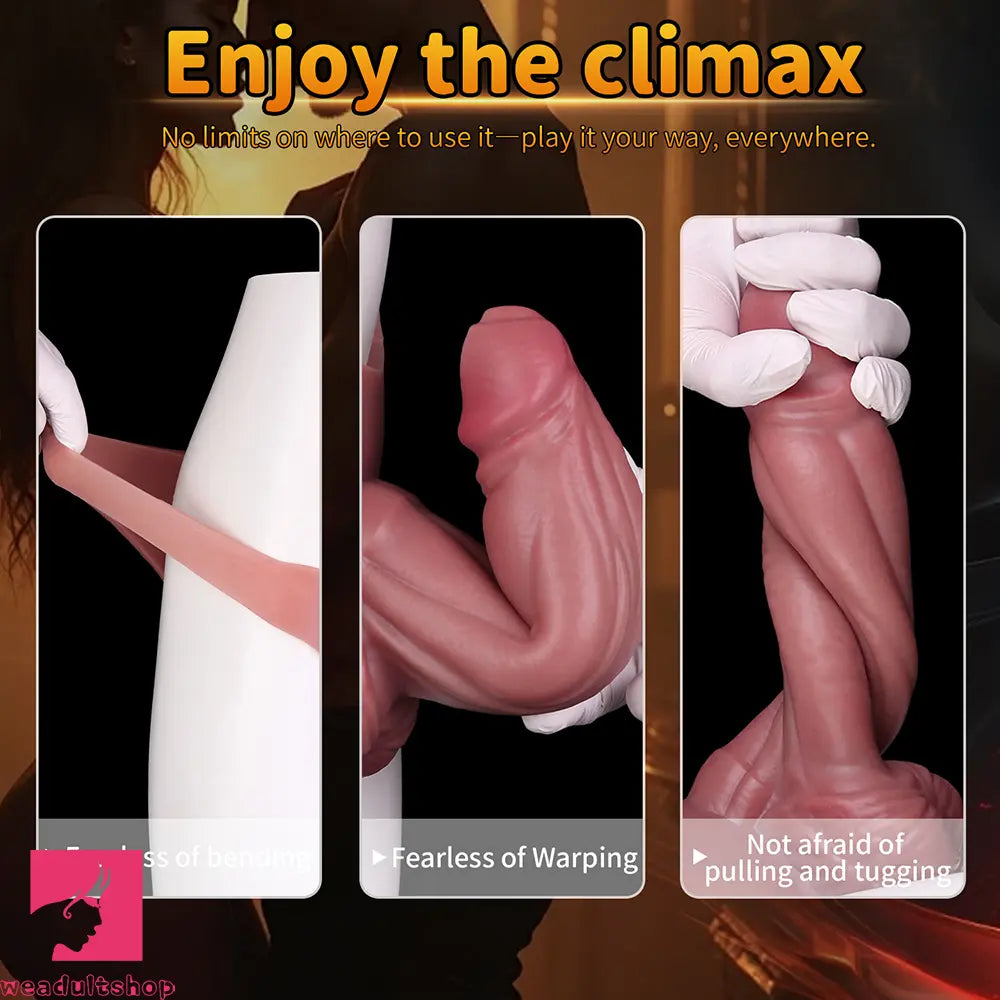 8.46in Silicone Big Strapon Hollow Dildo With Glans Penis Cock Toy