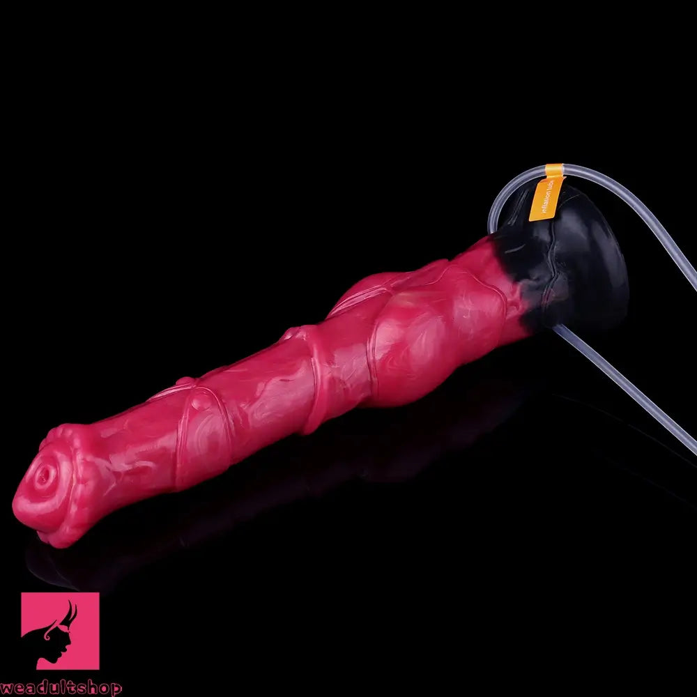 11.7in Fantasy Knotted Silicone Soft Big Ejaculating Horse Cock Dildo