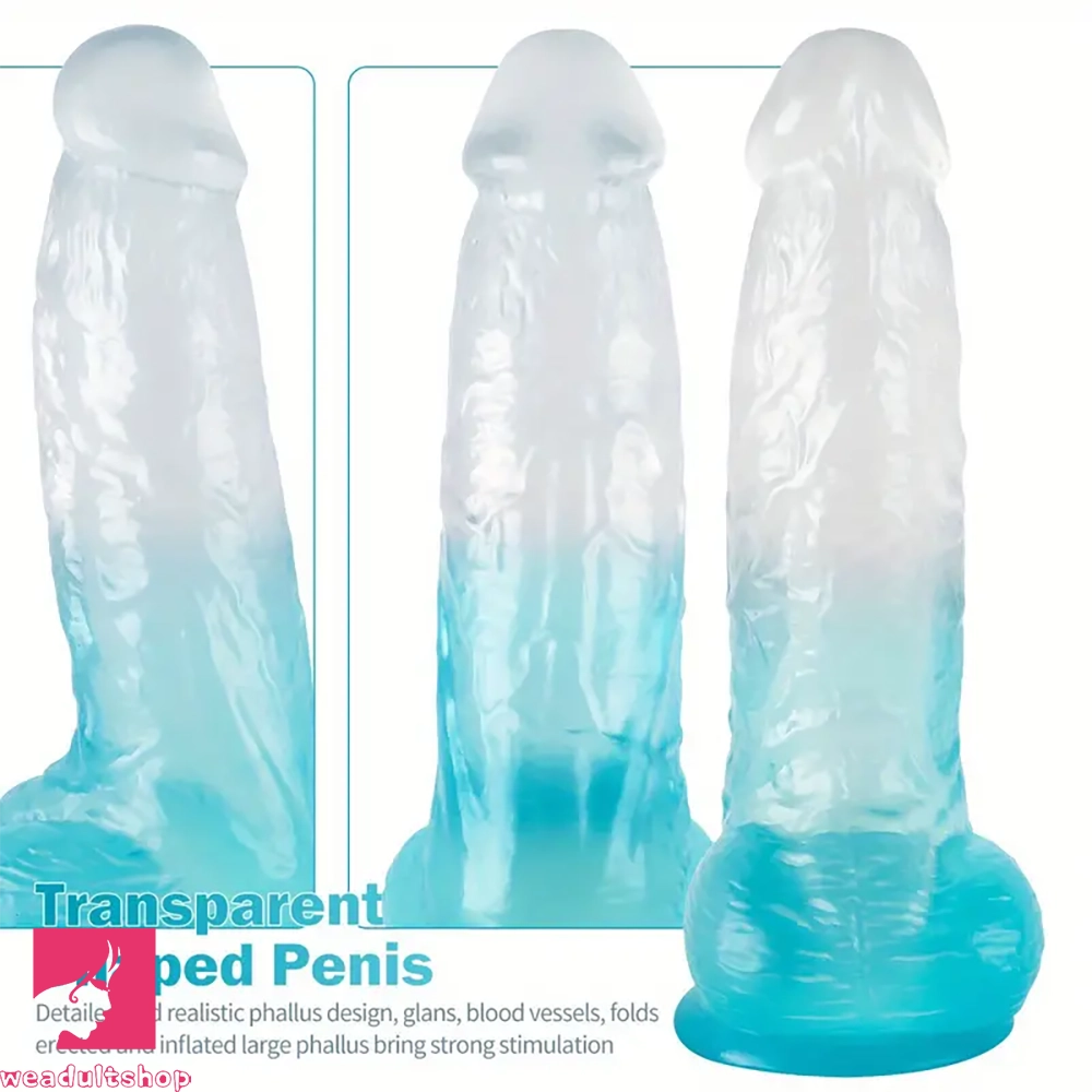 8.07in TPE G Spot Dildo With Vein Suction Cup Base Prostate Adult Sex Toy