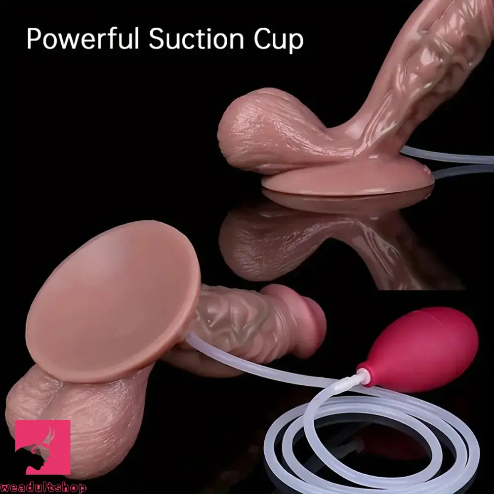 6.5in Realistic Liquid Silicone Spray Prostate Vein Muscle-like Soft Dildo