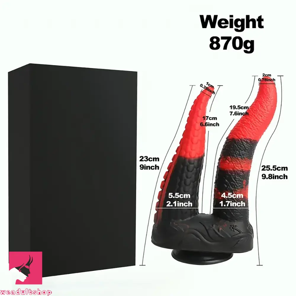 9.8in Dual Heads Monster Big Soft Silicone Dildo For Couples Orgasm