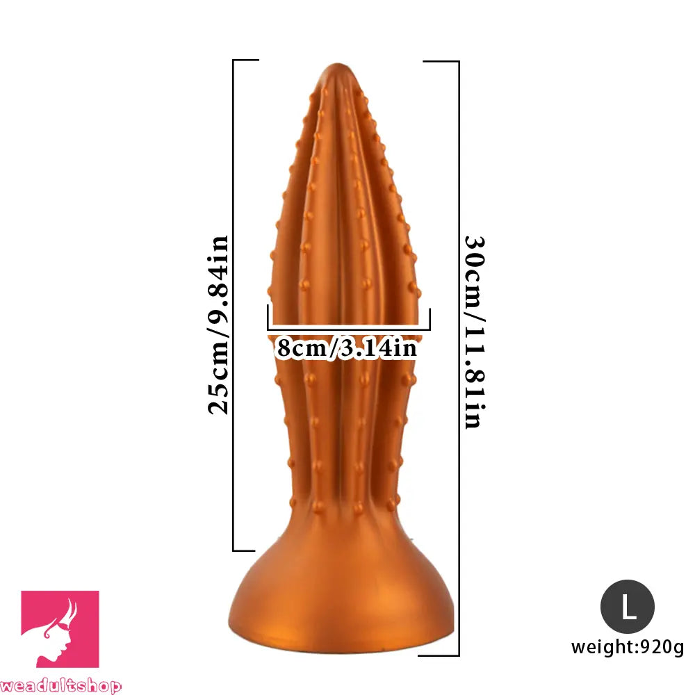 7.87in 9.84in 11.81in 13.77in Huge Silicone Spiked Butt Plug Dildo Love Cock