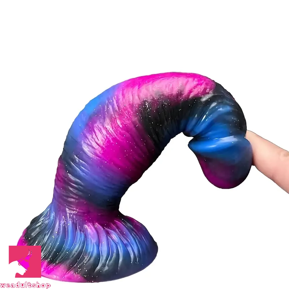 8.07in Egg-free Fat Silicone Monster Soft Cock Dildo Suction Cup Base