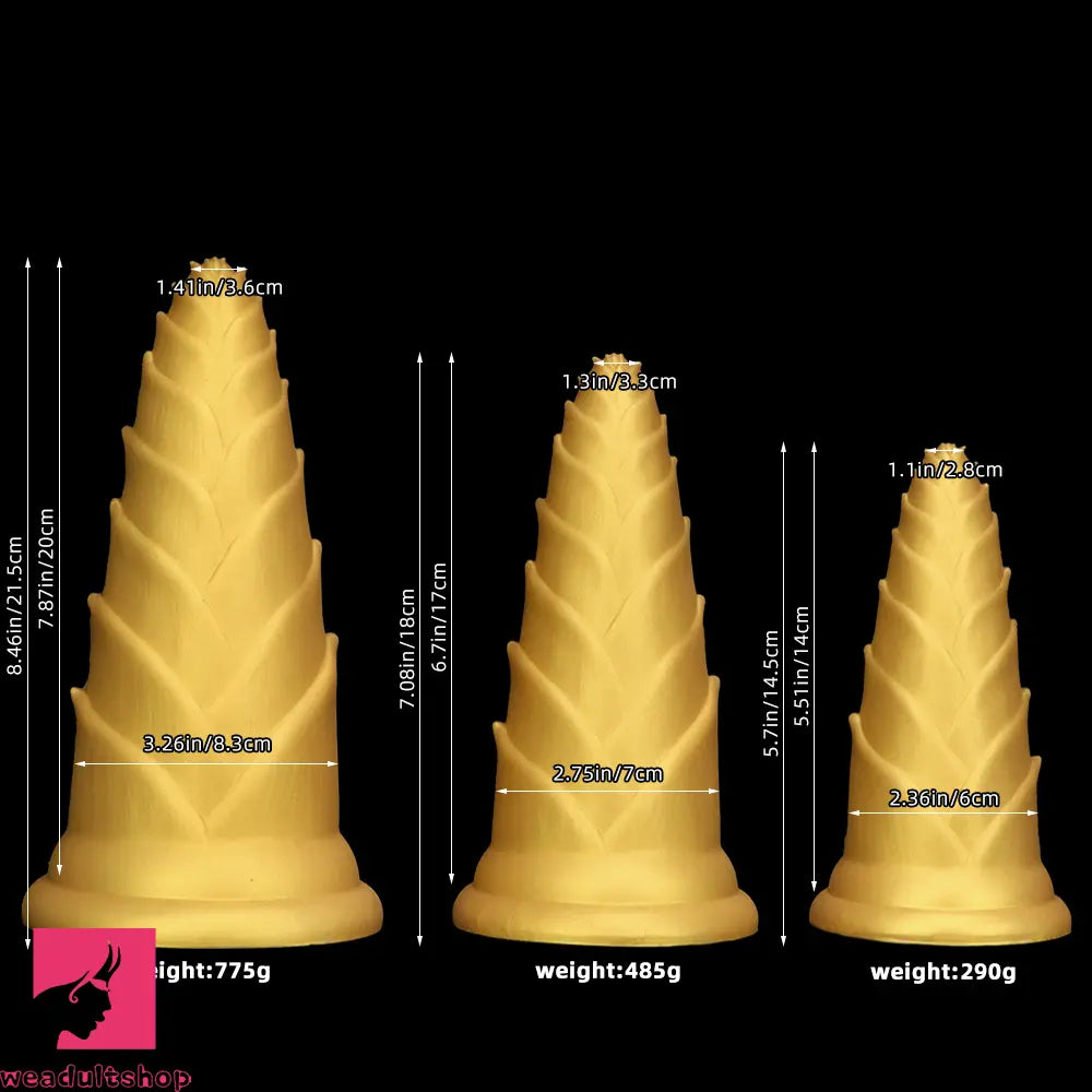 5.7in 7.08in 8.46in Bamboo Shoots Penis Anal Plug For Fisting Dildo Cock Toy