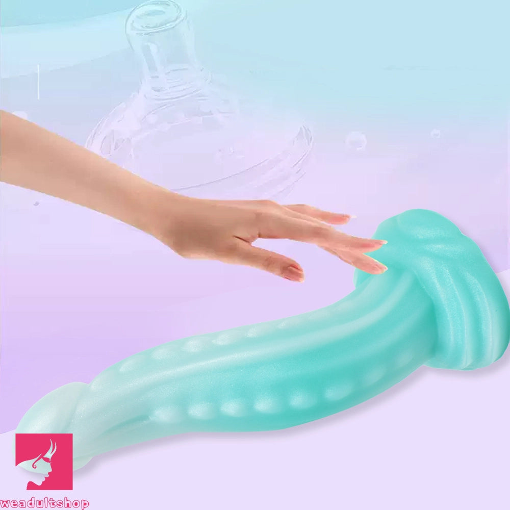 7.28in Luminous Tentacle Silicone Soft Dildo For Women Men Penis Fucking