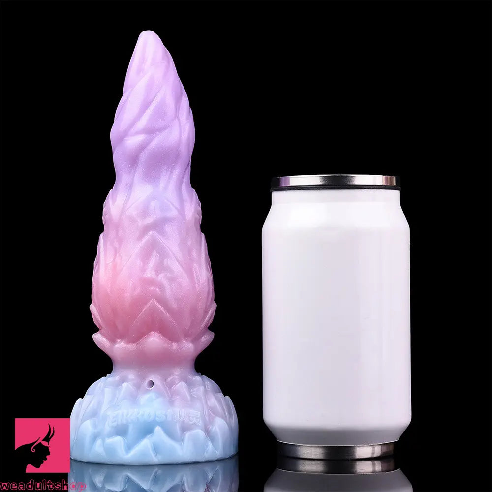 8.14in Squeeze Inflatable Alien Penis Big Fantasy Silicone Dildo For Clit