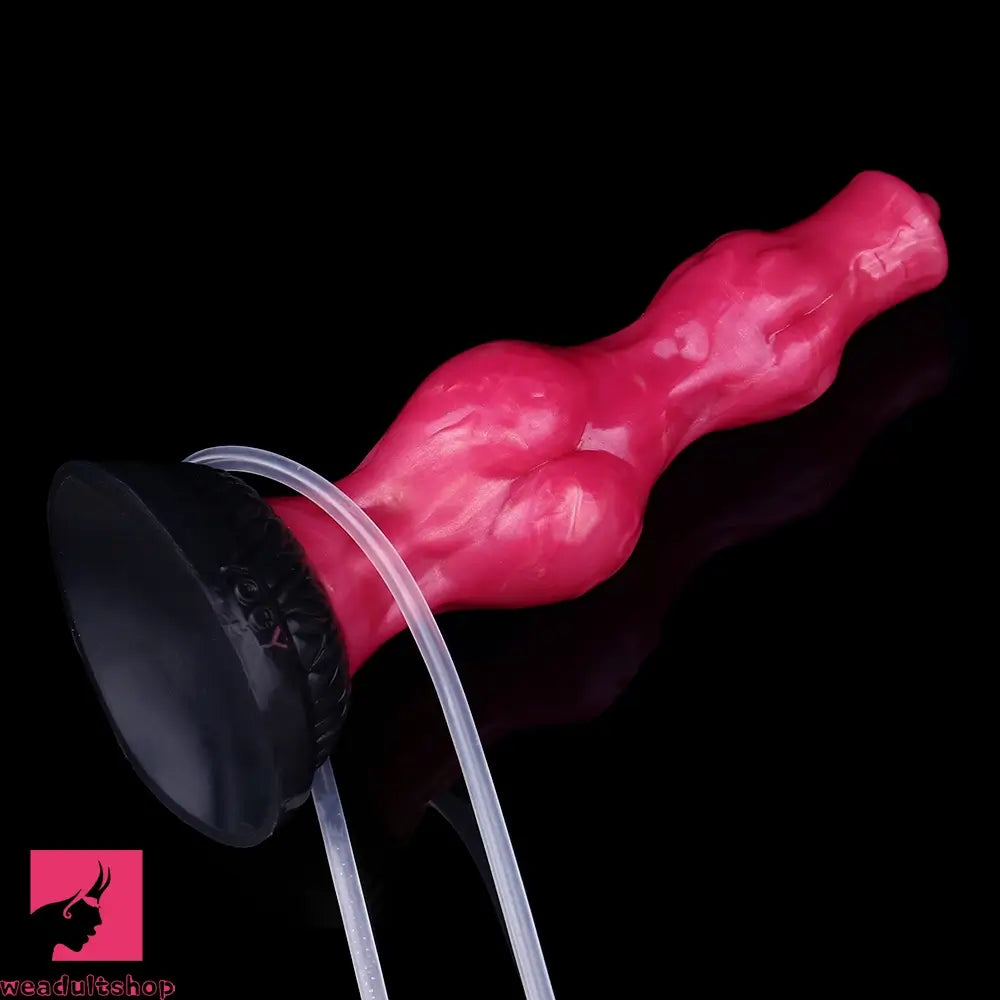 8.11in Dog Knot Silicone Soft Big Ejaculating Dildo G-Spot Stimulato Cock