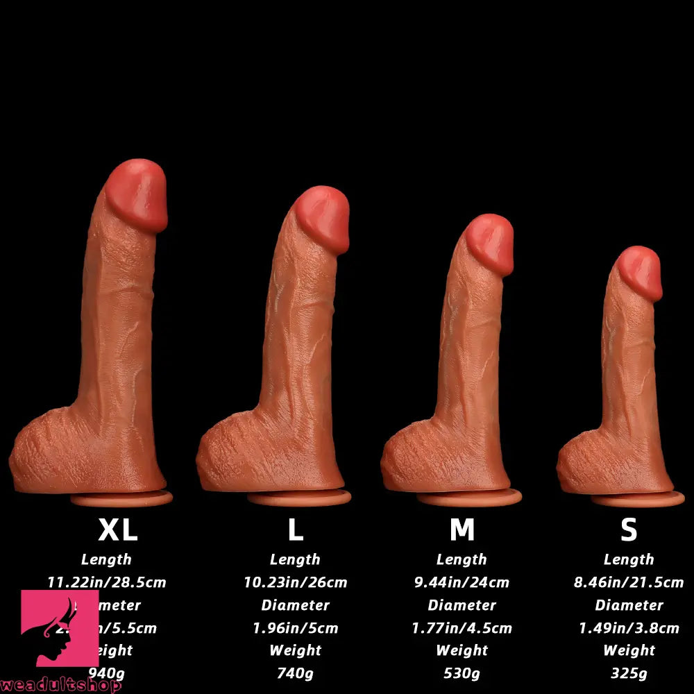 8.46in 9.44in 10.23in 11.22in Multiple Cocks Ultra-soft Large Silicone Dildo