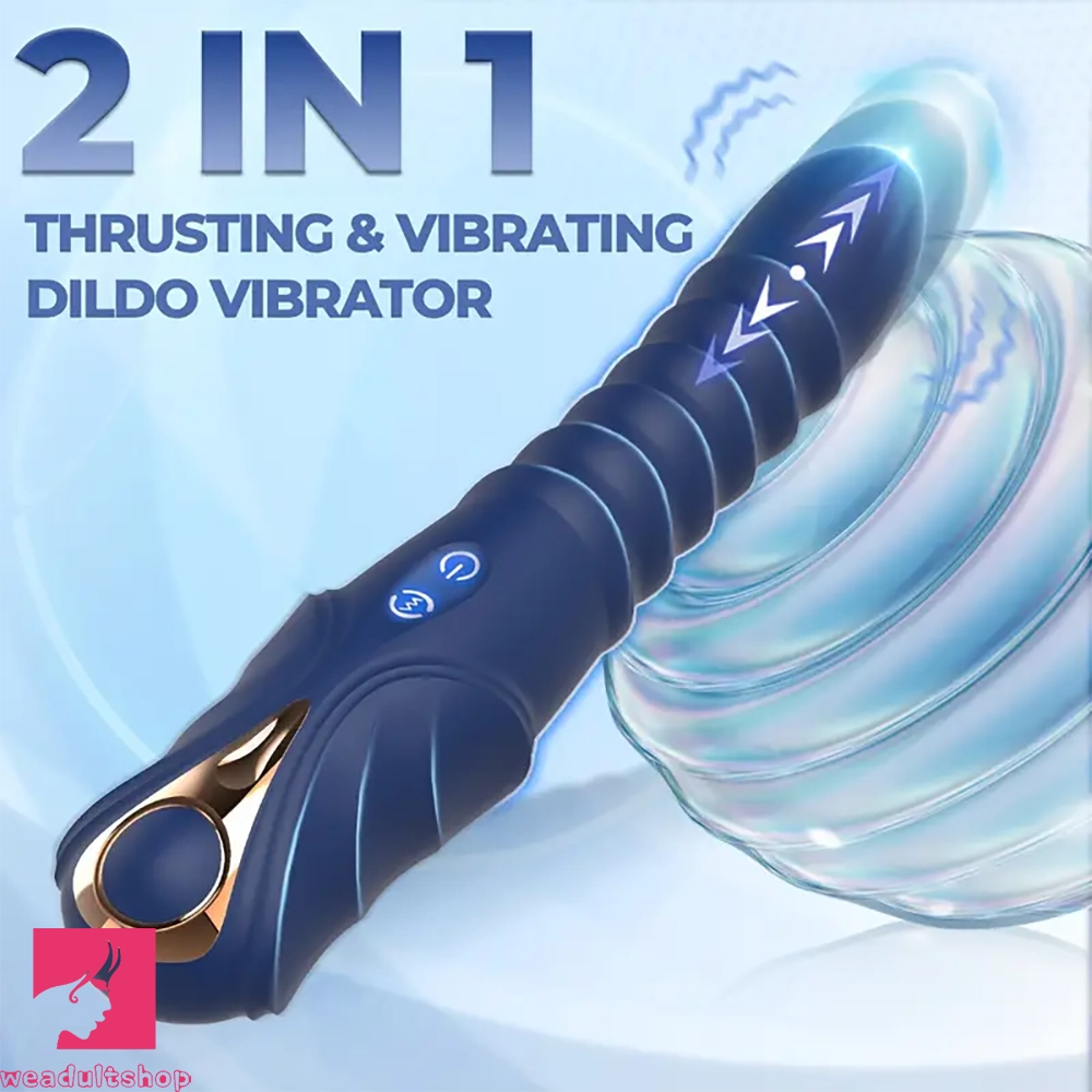 9.05in Thrusting Vibrating Silicone Vibrator Anal Dildo For Vaginal G Spot