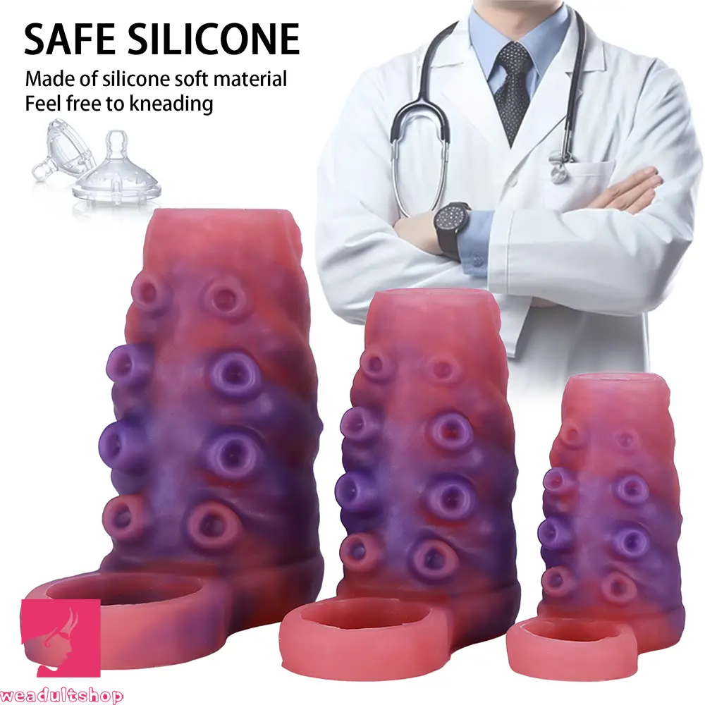 3.14in 4.13in 5.11in Tentacle Small Dildo Sleeve Adult Male Pornographic Tool