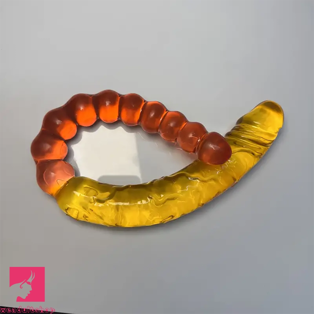 17.8in Long Double-headed Dildo Penis G Spot Women Anal Vulva Dual-use