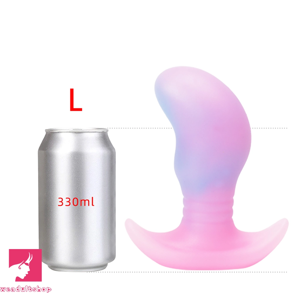 4.52in 5.31in 6.69in Luminous Soft Small Silicone Butt Plug Dildo Prostate