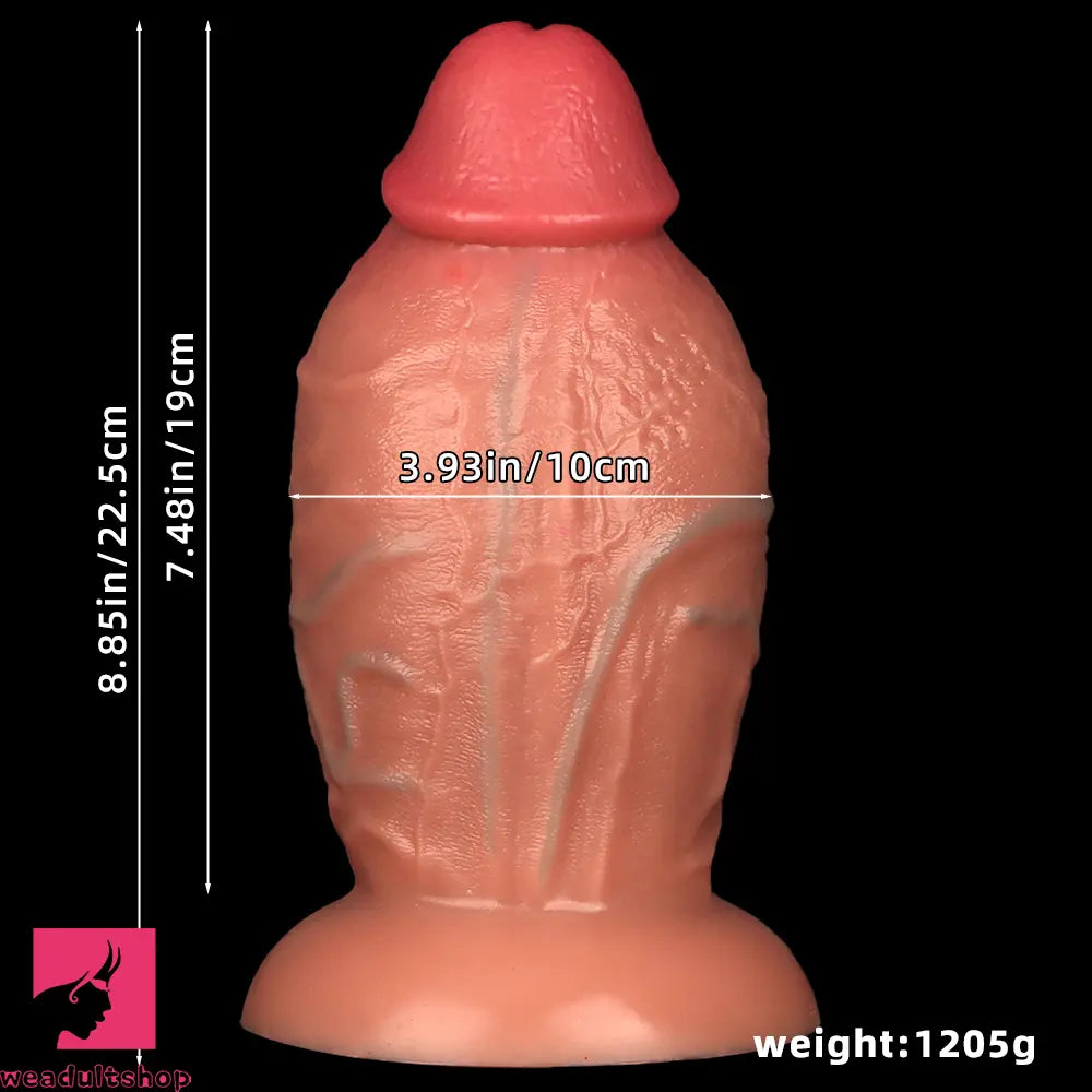 8.85in Liquid Silicone Dual Hardness Super Large Thick Cock Flexible Dildo