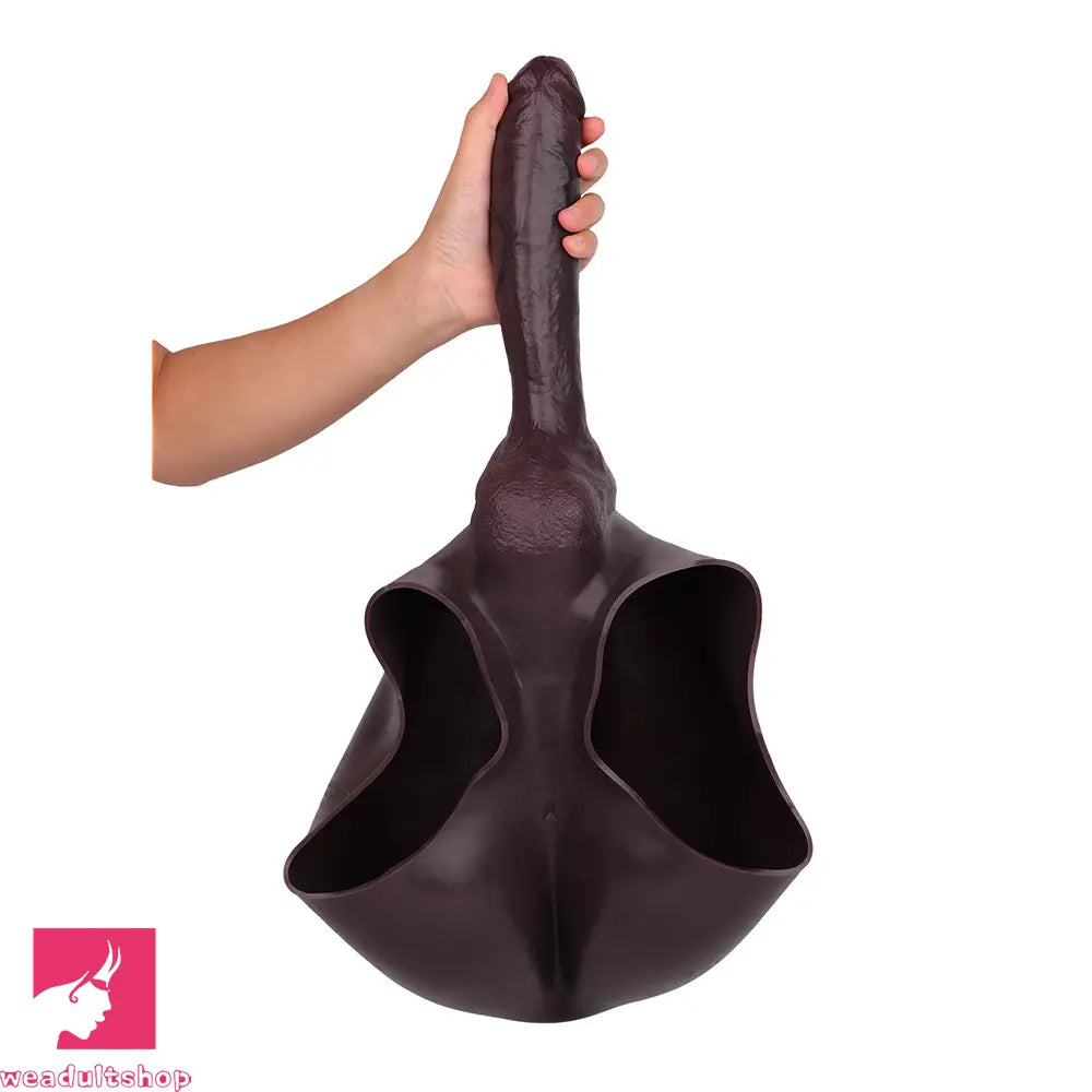 9.45in Hollow Strap on Silicone Soft Dildo Panty For Couples Men Love