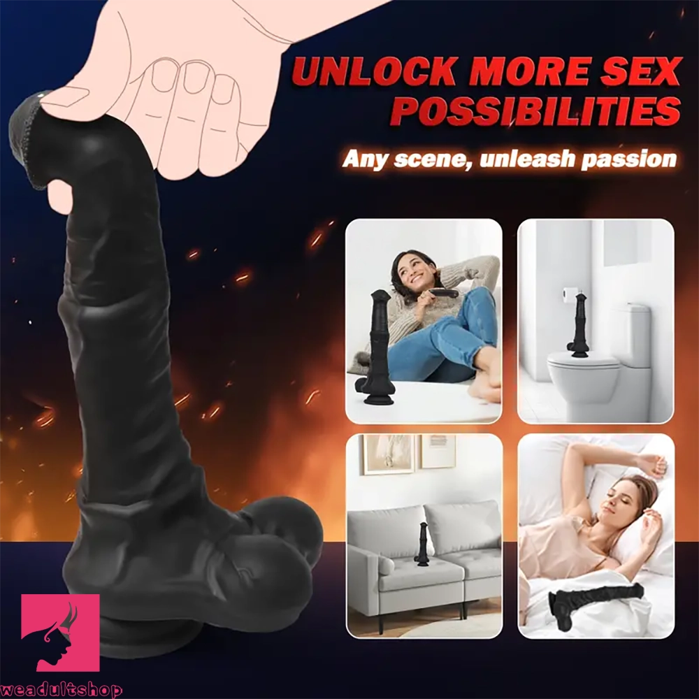 8.8in Vibrating Horse Thrusting Dildo Female Sex Toy For G Spot Clit