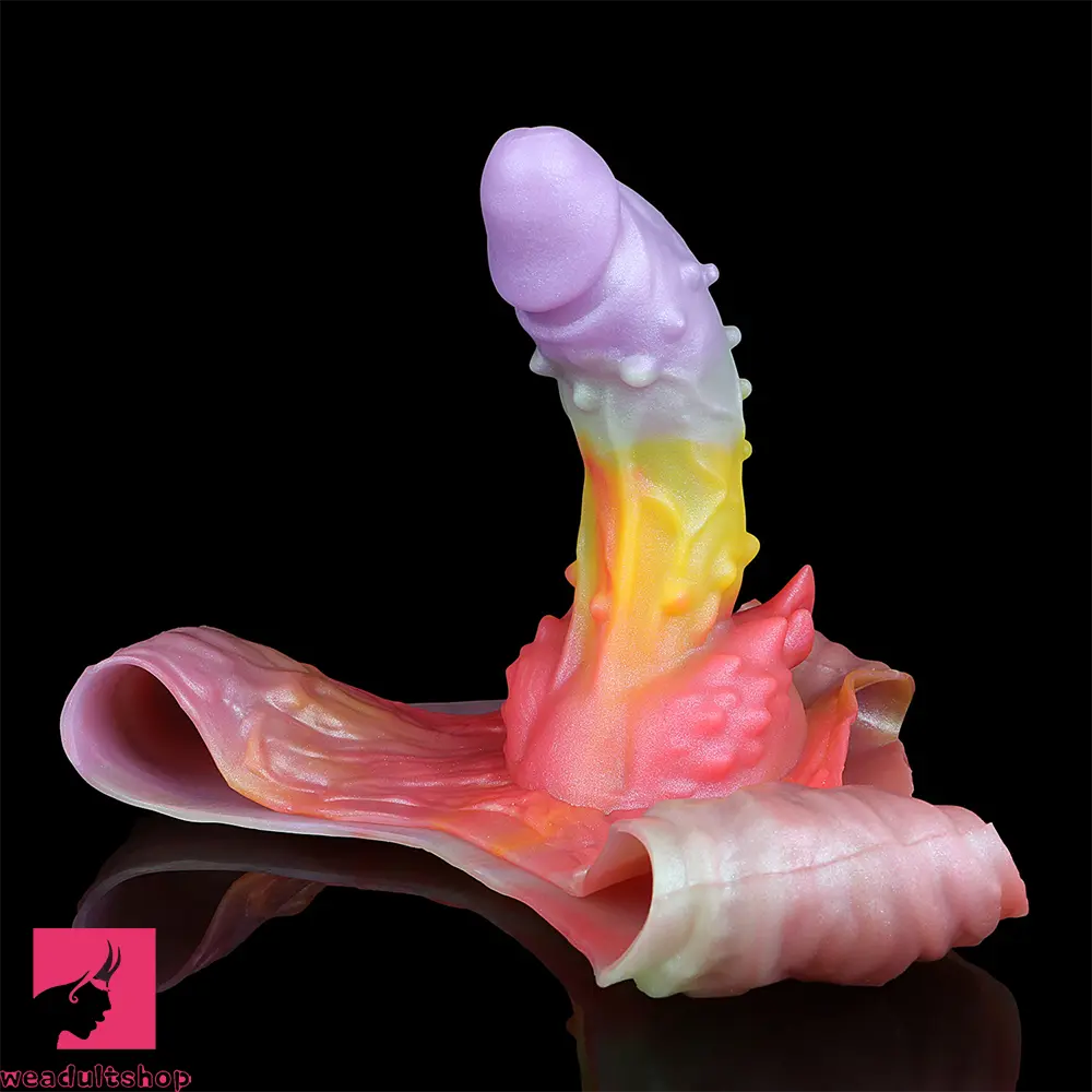 9.37in Spiked Odd Monster Strap on Dildo Silicone Soft Hollow Cock Dildo