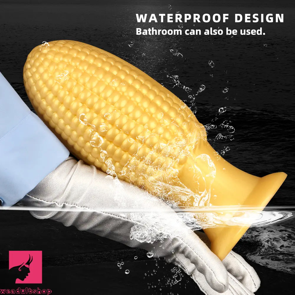 5.9in 6.7in 8.07in Liquid Silicone Thread Granules Soft Corn Gold Cock Dildo