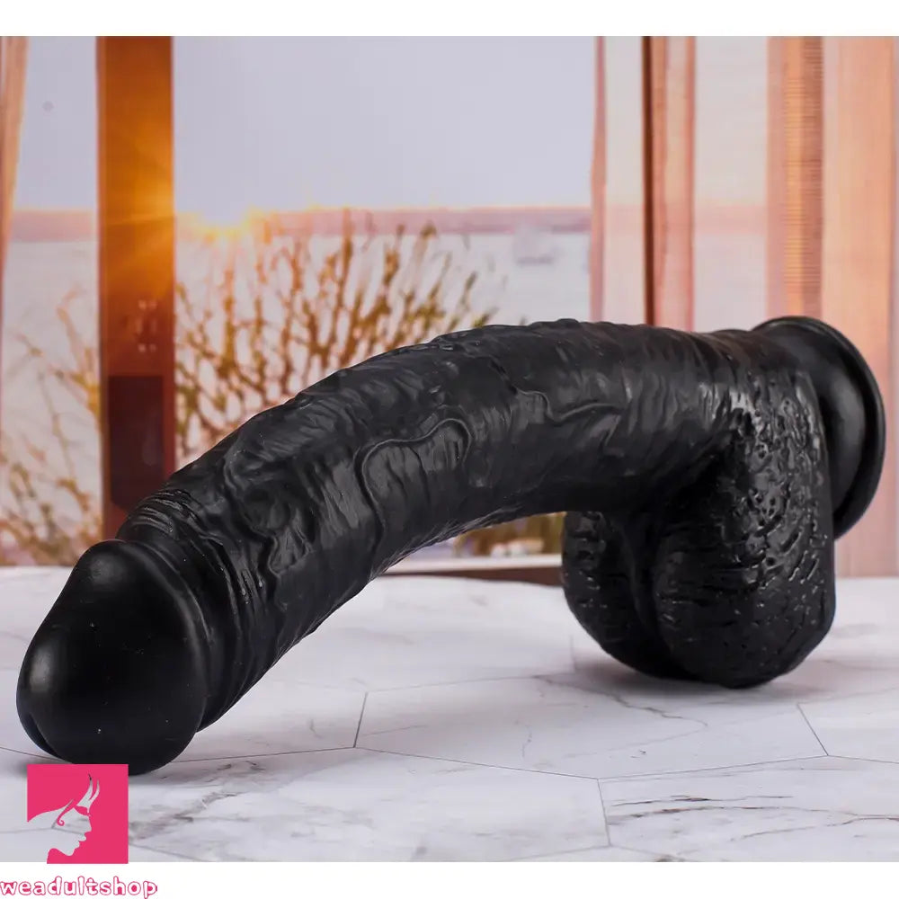 9.84in PVC Curved Big Anal Adult Sex Toy Real Lifelike Love Dildo