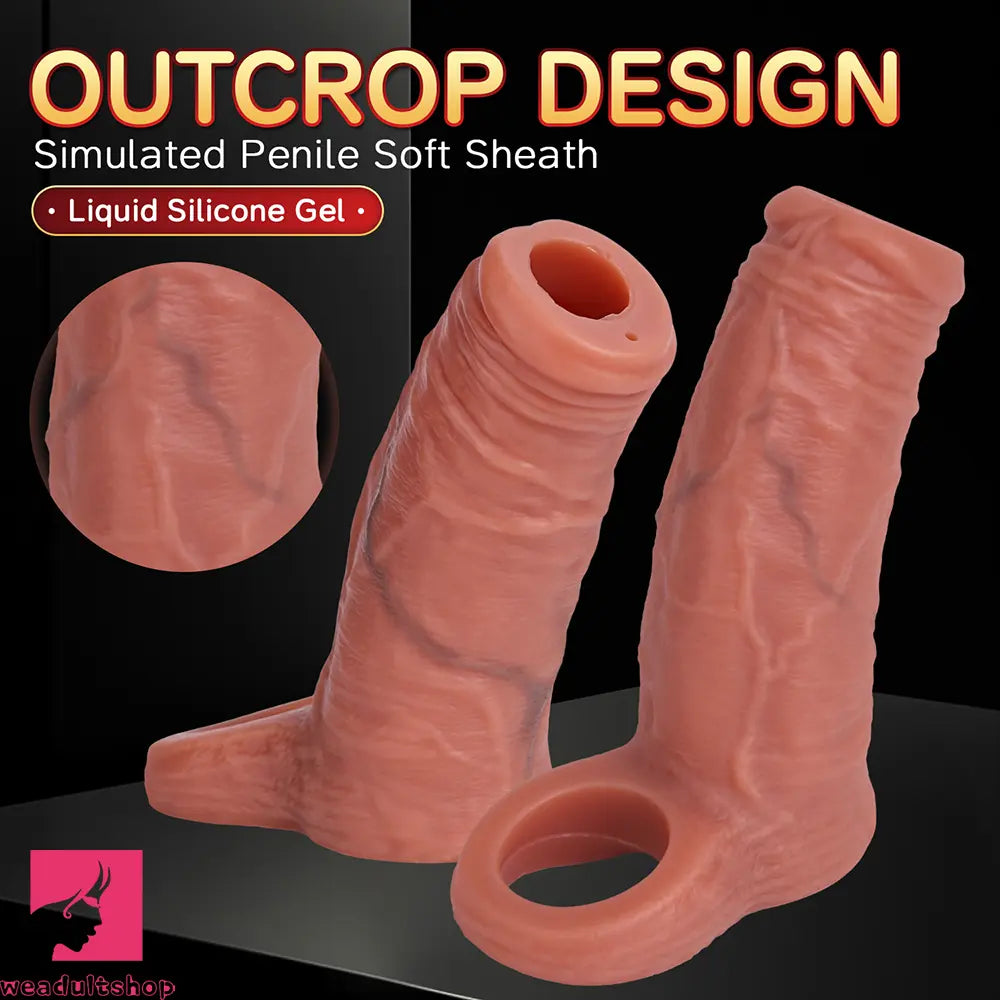 4.1in 4.7in Realistic Squirting Dildo Sleeve Reusable Erotica For Couple Cock