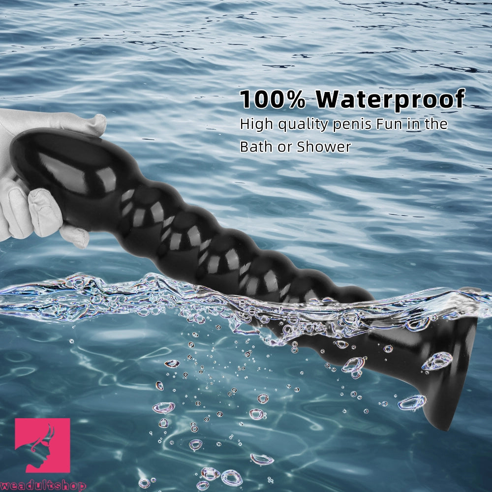 11.02in 14.56in Black Extra Long Large Thick Anal Bead Plug Dildo Sex Toy