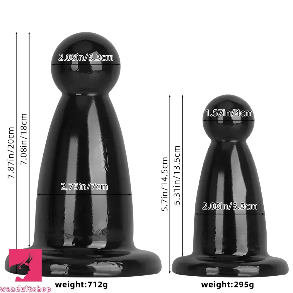 5.7in 7.87in Black PVC Thick Butt Plug Dildo For Women Sexual Adult Cock