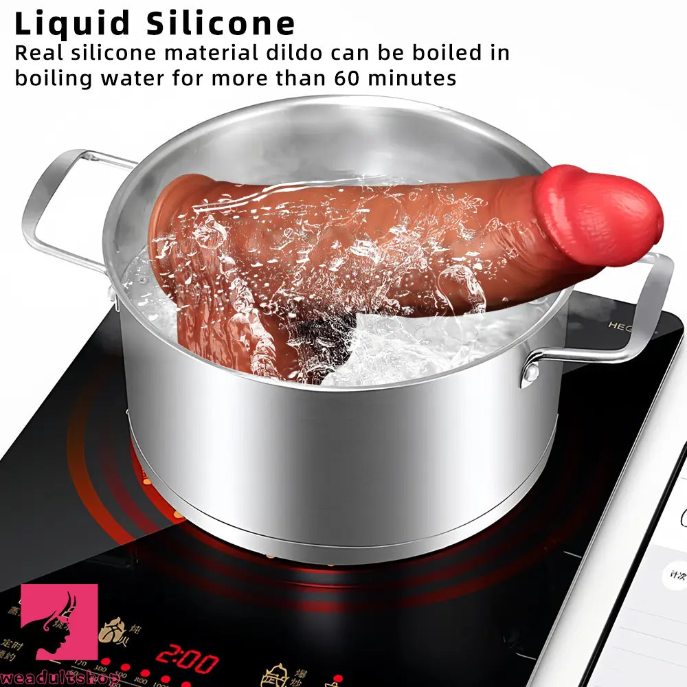 16.14in Extra Large Long Penis Liquid Silicone Dual Hardness Soft Dildo