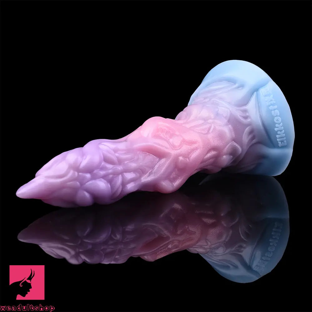 7.08in Odd Silicone Soft Squeeze Inflatable Alien Cock Dildo Self-Retreative