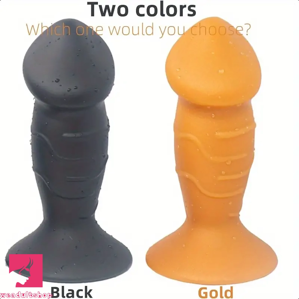 5.31in 5.91in 6.69in 7.48in Dildo Butt Plug Trainer Liquid Silicone Cock Anal Plug
