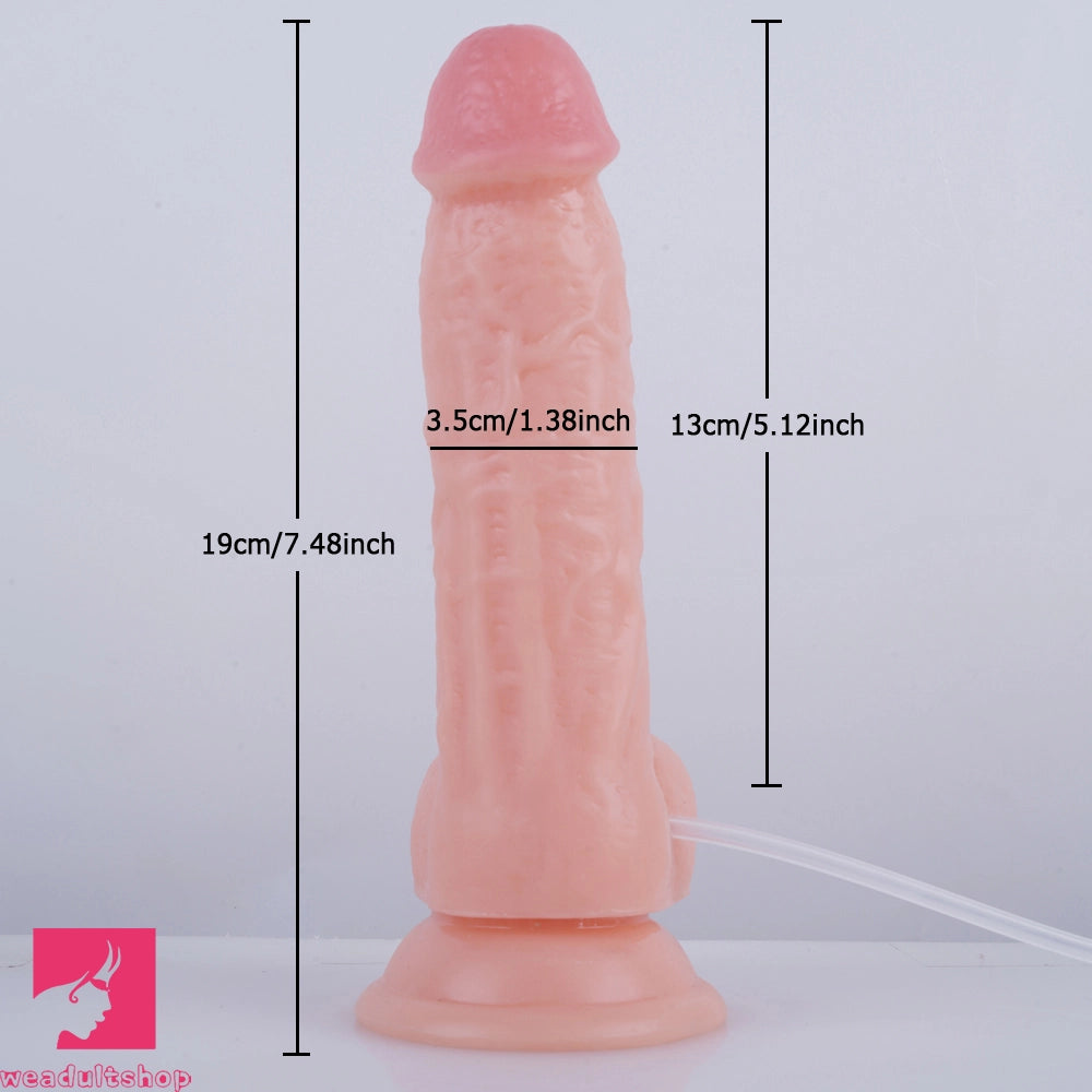 7.48in PVC Ejaculating Dildo Ball Suction Cup Penis Sex Toy Anus Expander