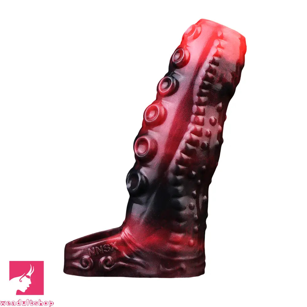 3.54in 4.72in 5.51in 6.69in Tentacle Silicone Soft Dildo Sleeve Penis Extender