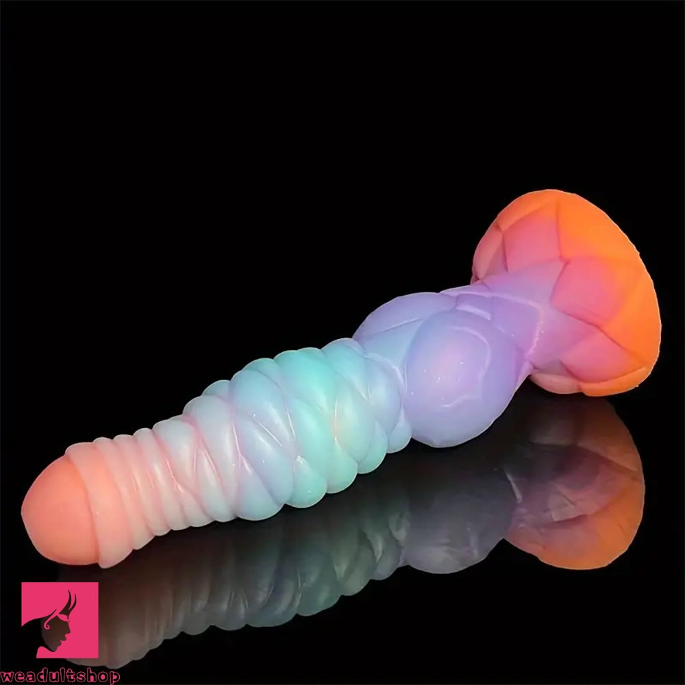 9.84in Silicone Luminous Big Dildo Animal Knot Anal Glow In Dark Prostate
