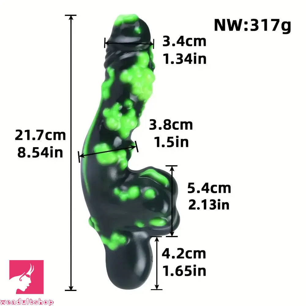 8.54in Fantasy Silicone Soft Handle Dildo Odd Cock Skin-Friendly Dildo