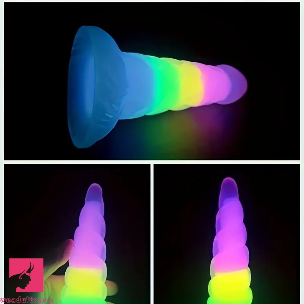 7.67in 7.87in 7.99in Transparent Luminous Dildo Realistic Anal G Spot Dildo