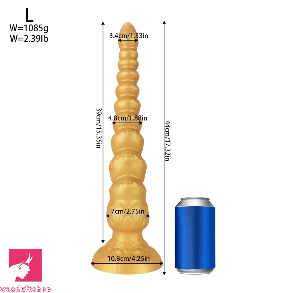 13.38in 15.35in 17.32in 19.48in Super Long Big Clit Silicone Huge Anal Dildo