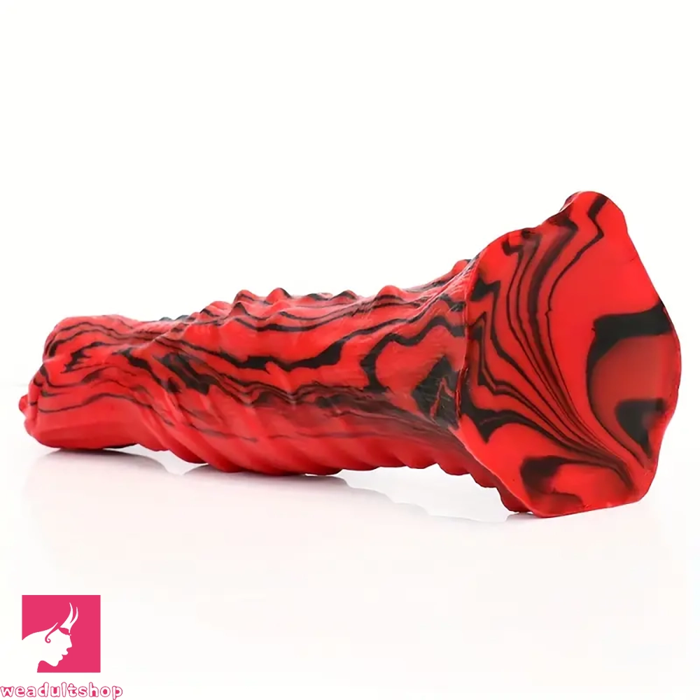 8.66in Thick Silicone Anal Plug Fantasy Dildo With Suction Cup Clit Toy