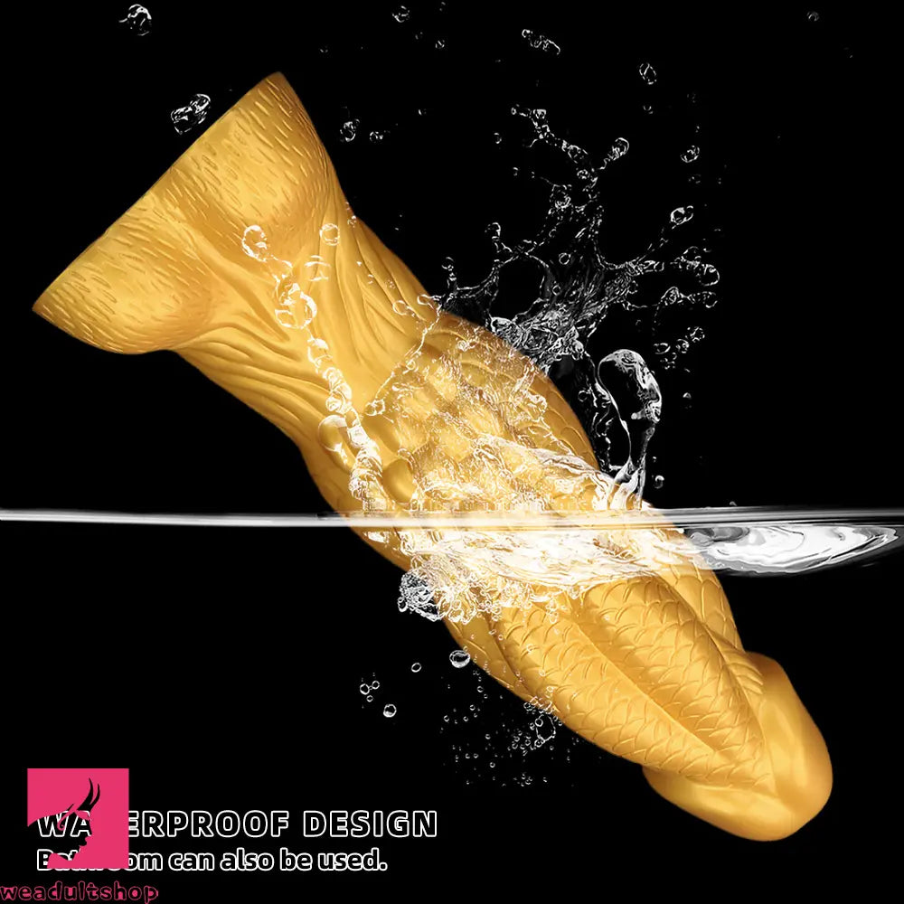 14.56in Gold Silicone Dragon Soft Big Long Realistic Animal Thick Dildo